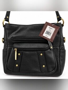 Title: NWT Stone & Co. Black Faux Leather Crossbody Shoulder Bag